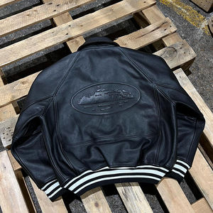 Nueva Bomber chaqueta de cuero Premium personalizada para hombre con logotipo en relieve 3D tela de lona de moda de invierno transpirable servicio OEM - Product Image 2