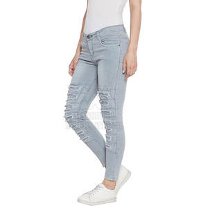 Diseñe sus propios pantalones vaqueros ligeros para mujer, gran oferta, pantalones vaqueros ajustados de mezclilla hechos para mujer - Product Image 3