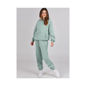 Sudaderas con capucha y pantalones de chándal con logotipo personalizado, conjunto para correr, sudaderas con capucha de gran tamaño para mujer, de 2 piezas chándal, conjunto de pantalones de chándal y Sudadera con capucha - Product Image 5