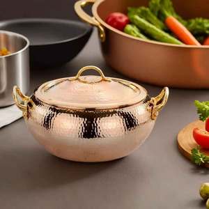 Mini plato de cobre de diseño moderno hecho a mano y seguro para servir, Exportación de calidad desde la India para bodas occidentales - Product Image 3