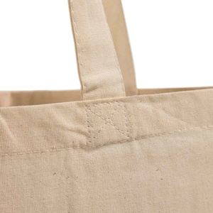 Easy-Carry Medium Cotton Tote <b>Bag</b> with <b>Long</b> Handle Eco-Friendly and Recyclable for Foods Advertising Gifts - Product Image 5