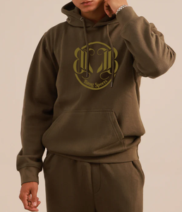 เสื้อฮู้ดแบบสวมหัวของผู้ชายเสื้อเจอร์ซีย์ผ้าโอเวอร์ไซส์ทรงหลวมย้อมสีล้วนสำหรับฤดูหนาว - Product Image 1