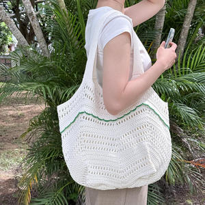 Bolso de Ganchillo Bohemio y Elegante para la Playa, Bolso Casual para Mujer, Portátil para Salidas, Primavera, Otoño e Invierno - Product Image 6