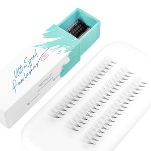 LiiLash base mince ultra vitesse cils préfabriqués volume extensions de cils longueur mixte tige courte cils préfabriqués fournitures en gros - Product Image 3