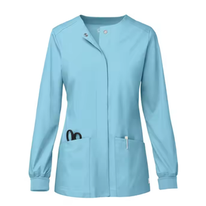 Bata de Laboratorio Unisex de Algodón y Poliéster, Bata Clásica para Médico o Enfermera, Textura Fresca, Blanca, para Uso Hospitalario - Product Image 1