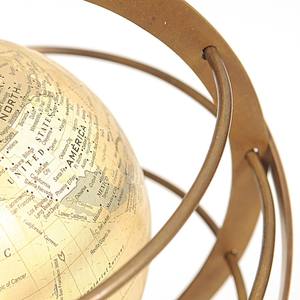 Globe en laiton avec anneaux décoratifs, carte du monde, affichage, 19,1Lx20,3Wx41,9H cm - Product Image 4