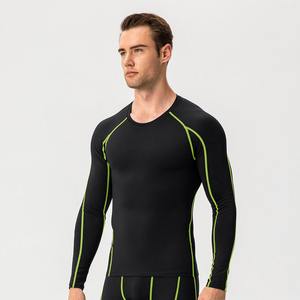 Custom Printed Long Sleeve <b>Men</b> Rashguard Sun Protection Quick Dry <b>Swim</b> Top <b>Shirt</b> UPF 50+ Rash Guard - Product Image 1