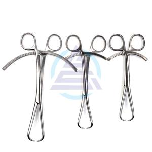 Stainless Steel Manual Bone Reduction Forceps <b>Orthopedic</b> Curved <b>Surgical</b> Long Ratchet Pointed Jaw <b>Instruments</b> - Product Image 1