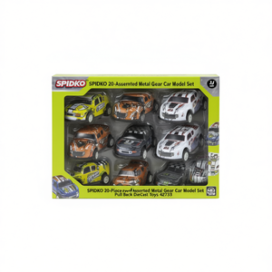 SPIDKO Juego de 20 Coches de Metal con Engranajes, Modelo de Coche de Juguete de Metal Fundido a Presión con Retroceso 42733 - Product Image 2