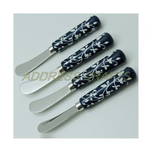 Ensemble de couteaux à beurre de style occidental lot de 4 couteaux à beurre en acier inoxydable avec logo personnalisé lot de couteaux à fromage au design créatif - Product Image 6