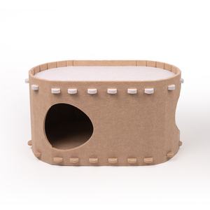 Produit le plus vendu 2024 2025 Tunnel de chat pliable résistant aux rayures lit fermé grotte de lit de chat pour plusieurs et grands chats - Product Image 1