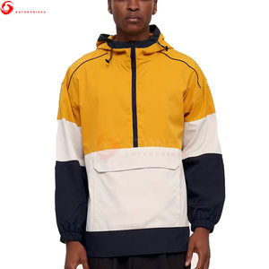 Latest Design High Quality Custom Logo Colors <b>Thin</b> Eco-Friendly Canvas <b>Waterproof</b> Windproof Hooded Windbreaker <b>Jacket</b> for Men - Product Image 1