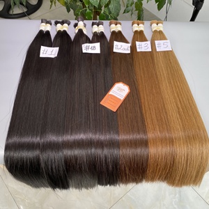 Venta al por mayor 100% Extensiones de Cabello Crudo Vietnamita Color Personalizado Doble Anillo a Granel Alta Calidad Cabello Humano Liso - Product Image 2