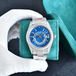 Montre mécanique de luxe 41 mm pour homme, design personnalisable avec pierres en zircon et moissanite, mouvement automatique haut de gamme - Product Image 2