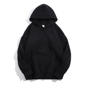 Sweats à capuche en coton blanc épais polaire poids lourd 420Gsm surdimensionné dropshoulder impression personnalisée logo sweats à capuche pour hommes - Product Image 3