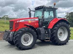 Tractor Agrícola Usado Massey Ferguson 6490 DF 4x4 de 180HP del 2015 con Bomba y Rodamientos - Product Image 1