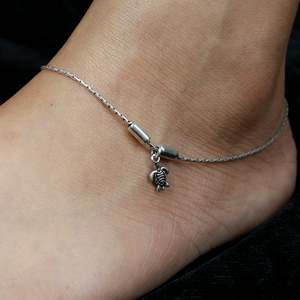 925 Silver <b>Anklet</b> with Cute Turtle Design <b>Gold</b> Plated Nazakat <b>Anklet</b> with Diamond Christian Religious Jewelry for Party Gift - Product Image 4