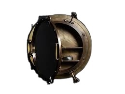 Gabinete de ojo de buey cromado para baño/gabinete plateado con espejo de baño/gabinete de medicina plateado y dorado Gabinete vintage montado en la pared - Product Image 4