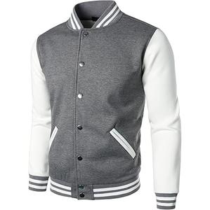 Chaquetas Varsity Personalizadas con Letras en Blanco para Hombre, Estilo Universitario Formal, Cuello Alto, Lana Transpirable y Ecológica - Product Image 1