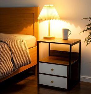 โต๊ะยืนกลางคืนคุณภาพเยี่ยมพร้อมลิ้นชัก2อันที่ดีที่สุดสำหรับห้องนั่งเล่นมาตรฐานโฮมออฟฟิศ - Product Image 1