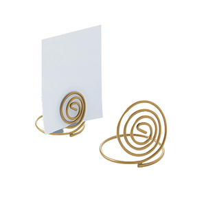 Moderno Metal oro círculo forma Alambre de Metal foto Clip titular espiral soporte de mesa tarjetero nota Memo decoración titular Clips - Product Image 6