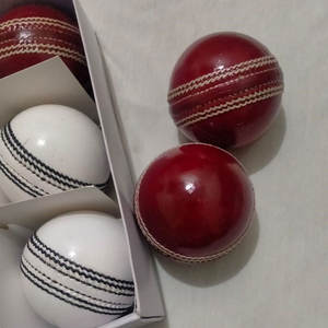 SUMROOS Best Sale <b>White</b> Leather Club Heavy-Ball for Professional <b>Cricket</b> Players - Product Image 3