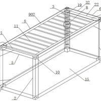 Bureau modulaire à double étage en conteneur, bâtiment préfabriqué avec façade en verre pour chantier, exposition, salle de bain – Installation rapide