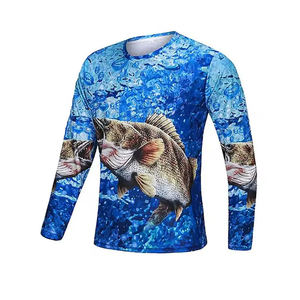 Poisson chemises à capuche vêtements de pêche séchage rapide maillot de pêche Performance Sublimation manches longues Logo personnalisé hommes taille sur mesure - Product Image 1