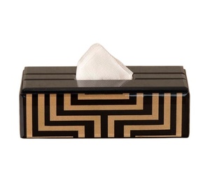 Porte-mouchoirs élégant en incrustation d'os Boîte à mouchoirs de cuisine carrée créative pour le stockage de serviettes de mariage et de restaurant au meilleur prix - Product Image 1