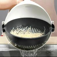 Pemotong Sayur Multifungsi Manual QiXin, Pengiris, Pemotong Dadu Buah, Saringan Telur, Parutan, Pisau Baja Tahan Karat, Plastik ABS