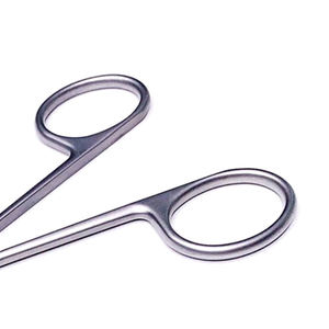 Ciseaux à ongles à cuticules en acier inoxydable extra pointus Outil de beauté pour ongles incurvé droit avec manche en acier inoxydable - Product Image 3