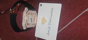 Montre de luxe pour hommes Hip Hop argent simulé diamant Tonneau bande en acier inoxydable mouvement à Quartz Style Antique pour la conception suisse - Product Image 5