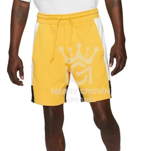 กางเกงขาสั้นผ้าฟลีซสำหรับผู้ชายกางเกงขาสั้นสไตล์ใหม่มีกระเป๋าเชือกผูกโพลีเอสเตอร์100% สำหรับออกกำลังกายจ็อกเกอร์ออกกำลังกายเทคนิคการระเหิด - Product Image 1