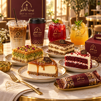 Ensemble d'emballages personnalisés pour café AT PACK avec gobelets en papier de 12 oz, gobelets en PET de 16 oz, sachets de café de 250 g et boîtes alimentaires