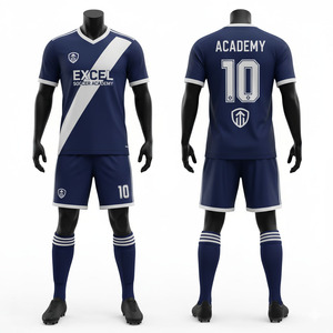 ชุดเครื่องแบบนักเล่นฟุตบอลโพลีเอสเตอร์100% ผู้ชายสีโลโก้กำหนดเองตัวตั้งระบายอากาศได้ดีแห้งเร็วดีไซน์ล่าสุดทั้งหมด - Product Image 1