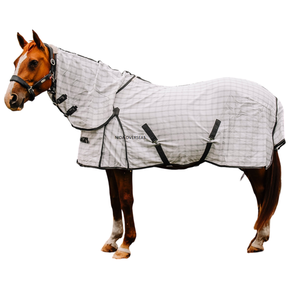 ขายส่งผลิตเพชรออสเตรเลียสานสีดําสีเทาตรวจสอบม้าฤดูร้อนผ้าฝ้ายพรมC Omboม้าบินแผ่นม้าอุปกรณ์ - Product Image 6