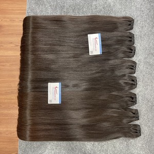 Vente en gros d'extensions de cheveux Remy vietnamiennes brutes vierges à 100% °, lot de trame naturelle droite super doublement dessiné, origine du Vietnam - Product Image 3