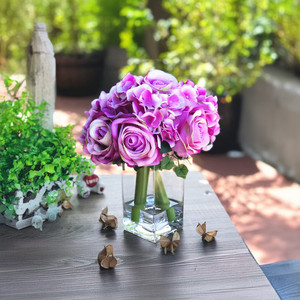 VBV0308 <b>Square</b> Glass Block <b>Vase</b> 3 X 8 Handblown Crystal Modern & Classic Minimalist Design for Home Decor Tabletop Flower <b>Vase</b> - Product Image 6