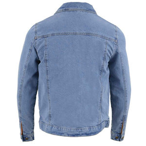 Veste en jean unisexe pour homme, hiver, couleur et design personnalisés, haute qualité, fermeture à bouton unique, option logo sur le devant - Product Image 2