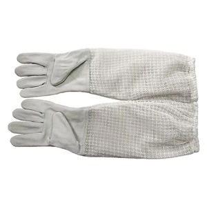 2025 gants d'apiculture cuir de peau de chèvre avec 3 couches maille tissu anti-piqûre gants pour apiculteurs service OEM - Product Image 6