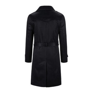 Blouson d'aviateur d'hiver coupe ajustée pour hommes Manteau de motard amovible en laine et cuir à col montant Nouveau design High Street wear - Product Image 6