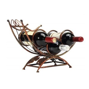 Estante para vinos de hierro estilo vintage para interiores rústicos, que agrega encanto de estilo antiguo y una organización segura del vino. - Product Image 6