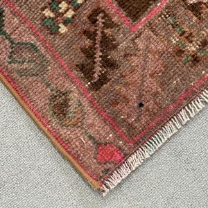 5.2x9.2 ft Rug, Vintage Turkish Large Rug, <b>Brown</b> <b>Wool</b> Rug - Product Image 4