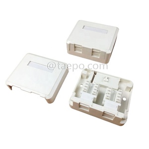 Pre-khoan lỗ cat5e RJ45 <span class=keywords><strong>8P8C</strong></span> UTP 2 cổng bề mặt Mạng Núi Hộp nối cho Keystone jack để quản lý kết nối Ethernet - Product Image 1