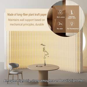 Papier-Raumteiler mit LED-Beleuchtung, faltbare Sichtschutzwände, ausziehbare kreative Büro-Trennwände für Zuhause und Büro - Product Image 3