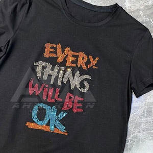 Camisetas de Hombre de Color Sólido, Talla Adulto, Personalizables, de Alta Calidad, con Pedrería, de Poliéster/Algodón, de Secado Rápido, Transpirables, de Corte Holgado, Estilo Urbano - Product Image 3