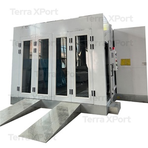 Drwon บูธพ่นสีรถยนต์ให้ความร้อนด้วยไฟฟ้าแบบร่างบูธสีรถยนต์ประตูกระจกเต็มห้อง - Product Image 1