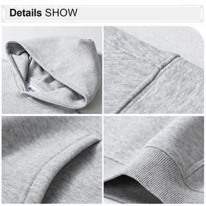 OEM personalizado de alta calidad de gran tamaño Drop Shoulder Heavy Weight Hoodie Anti-Shrink Anti-Wrinkle Custom Logo algodón poliéster tejido - Product Image 5