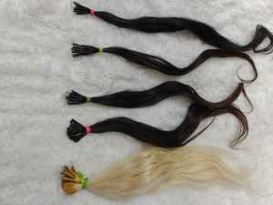 ผมต่อเคราตินเชื่อมแบบคู่ผมต่อแบบมนุษย์ดิบ100% เคราตินเชื่อมแบบยูแบน - Product Image 6