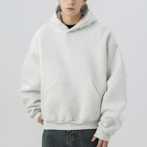 High Quality High Weight 480gsm <b>Mens</b> <b>Hoodie</b> High Quality Wholesale <b>Hoodie</b> Boxy <b>Grey</b> 100% Cotton <b>Plain</b> Hoodies - Product Image 1